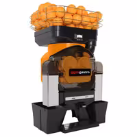 Commercial Electric Orange Juicer - 550W - 58kg - with automatic feed, 45 oranges/min, 60–80mm orange size range, peel collection, push & juice button, automatic cleaning system, digital control, fruit counter - Orange