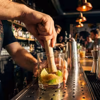 (6 adet) Mojito Tokmağı - Ahşap (Kayın) - Uzunluk: 21cm - Kahverengi