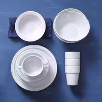 (6 adet) Tatlı / Salata Kasesi - Porselen - Budgetline - 400ml - köşeli - 150x150mm - Beyaz