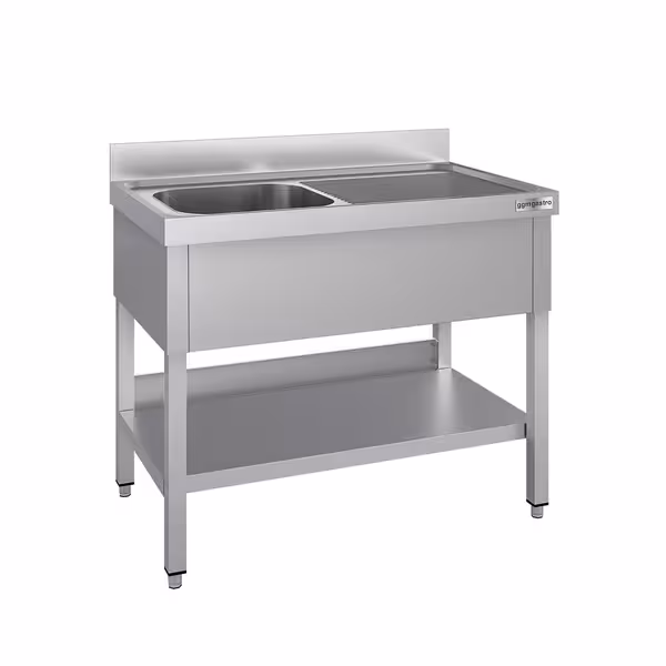 Sudoper ECO - 1200x700 mm - s donjom policom - s 1 koritom - korito lijevo