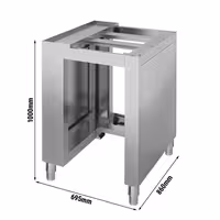 Postolje - 695x860x1.000 mm - nehrđajući čelik - za strojeve za porcioniranje i zaobljavanje tijesta - kompatibilno s TPE800 i TAE800