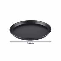 (10 kom) Pleh za pizzu - plavi čelik - Ø 260 mm - Visina: 25 mm - crni premaz