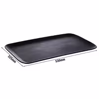 (6 adet) GN 1/1 Tepsi - NERO - Melamin - 530x325mm - Yükseklik: 25mm - Siyah