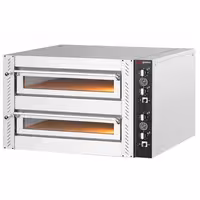 Electric Deck Pizza Oven - Twin Deck - Refractory Stone Deck - 4+4 x Ø 30cm (12") - up to 450°C