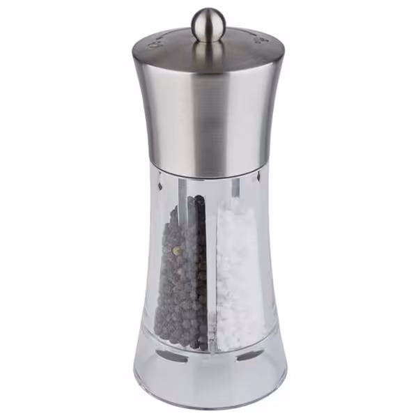 (6 tk) 2‑ühes soola- ja pipraveski - SPICEX - Akrüülist - Kõrgus: 19 cm - läbipaistev