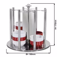 Reçellik Standı - döner - Paslanmaz Çelik - dairesel - Ø 180mm - Yükseklik:170mm