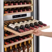 Commercial Wine Fridge - Stainless Steel - Dual Zone - 100L - max. 72 bottles