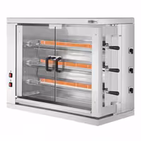 Electric Chicken Rotisserie Oven - 9kW - with 3 Skewers for up to 18 chickens