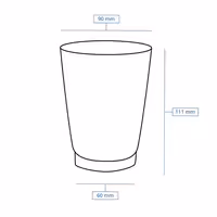 (500 pcs) Reusable Lid - Transparent - fits 200ml Deli Cup Ø90