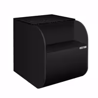 Checkout Counter KUVA - 800mm - Black front panel - Black granite worktop