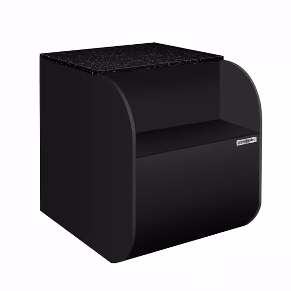 kassapöytä - 800x820 mm - Musta etupaneeli - musta graniittitaso