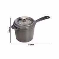 STAUB | Cast Iron Saucepan – Ø 14 cm - Graphite Grey - Grill Compatible