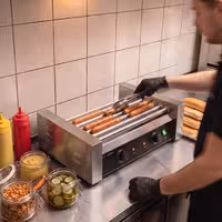 Commercial Hot Dog Roller Grill - 7 Rollers