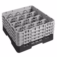 CAMBRO | CAMRACK® – Glasdiskkorg 1/1 – 16 fack – med 4 förlängare – 500x500 mm – Svart