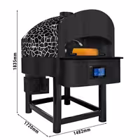 Gas Deck Pizza Oven - Single Deck - Refractory Stone Deck - 10 x Ø 30cm (12") - 230V Single Phase - Touchscreen Controls - up to 400°C - incl. Base frame