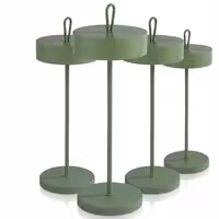 (4 adet) Şarj Edilebilir Masa Lambası - CLEO MINI - 3 kademeli kısılabilir - Ø120x350mm - Mint