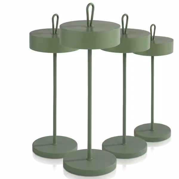 (4 adet) Şarj Edilebilir Masa Lambası - CLEO MINI - 3 kademeli kısılabilir - Ø120x350mm - Mint