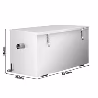 Profesionalni separator masti - 20 l - s taložnikom 10 l - do 50 obroka/dan - samostojeći - inox - sukladno EN 1825