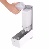 AIR-WOLF | Dozator sapuna & dezinfekcijskog sredstva sa pritisnim gumbom - 1200 ml - Plemeniti čelik - Bijela boja