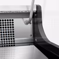 Csemegepult - 1280x975 mm - 120 liter - ventilációs - egyenes frontüveges - fekete - 1 polccal