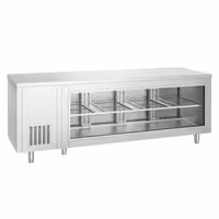 Rashladni pult - 2330x700 mm - 632 l - Ventilirano hlađenje - s 4 vrata - s ostakljenom frontom