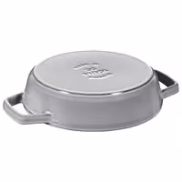 STAUB | PANNAS - Panna ar 2 rokturiem - Ø 200 mm - čuguns - grafīta pelēks