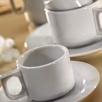 (12 adet) PERA - Kahve Tabağı - Ø110mm - Beyaz