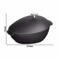 STAUB | Oval Cast Iron Casserole with Lid & Insert – 250 mm - Black - Induction, Grill & Oven