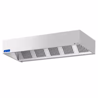 Commercial Wall-Mounted Extractor Hood with Motor – 2600mm – with Speed Controller, Baffle Filters & Lighting