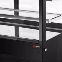 Countertop display fridge - 160L - 900mm - Double glazing - with 2 glass shelves - rear sliding glass doors