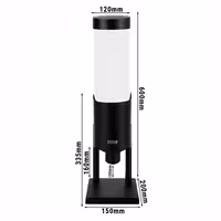 Cereal Dispenser - Ø120mm - Black - Lever Dispense