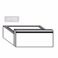 Ladičar PREMIUM - 1 ladica - inox - modul 400x660 mm - 400x660x150 mm