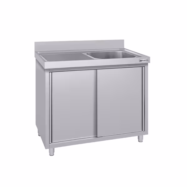 Sudoper s ormarićem ECO - inox - 1200 x 600 mm - s 1 koritom - korito desno