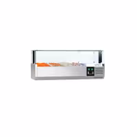 Nadstawka chłodnicza do na dodatki PREMIUM - 1200x395mm - 3x GN 1/3 + 1x GN 1/2 - z oświetleniem LED