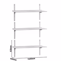 رفوف جدارية ECO - 1600x400mm - مع 3 رفوف