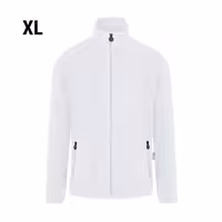 KARLOWSKY | Men's Work Fleece Jacket – White - XL - Recycled Polyester - 60°C Washable