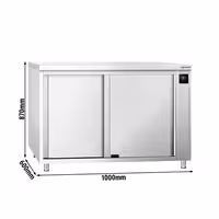 PREMIUM grijaći ormar – 1000 x 600 mm – s otvorom za posluživanje i kliznim vratima – digitalni