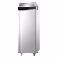 Commercial Upright Fridge Stainless steel PREMIUM - GN 2/1 - 700L - with 1 door - On castors - For UK