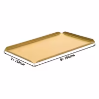 (5 kom) Prezentacijski pladanj - Aluminij - 600x150x10 mm - champagne