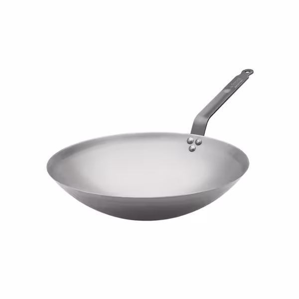 (3 قطع) DE BUYER | CARBONE PLUS - مقلاة ووك - قطر 200 مم