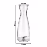 Musluklu Cam Şerbetlik - Standlı - Ø155mm