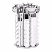 Cup & Saucer Dispenser - rotating - Stainless Steel