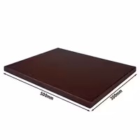 Griešanas dēlis ar neslīdošām kājiņām - 300x500 mm - Biezums: 20 mm - HACCP atbilstošs - PE500 (HDPE) polietilēns - Brūns - Var mazgāt trauku mazgājamā mašīnā (īsais cikls)