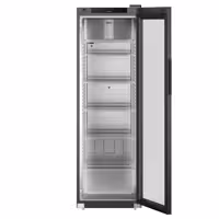 LIEBHERR | Szafa chłodnicza PERFECTION – 400 L – z wnętrzem z tworzywa sztucznego i 1 drzwiami szklanymi – czarna