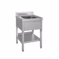 Sudoper ECO - 600x600 mm - s donjom policom - s 1 koritom - korito sredina