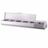 Aukstuma galda vitrīna PREMIUM PLUS - 1493x413 mm - 5 x GN 1/3