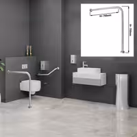 Kutni rukohvat 90° - inox (nehrđajući čelik) - 90° - duljina: 700 mm