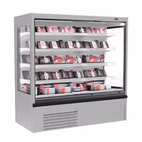 Commercial multideck display fridge - Open front - 1875mm - 683L - with 4 shelves - incl. night blind