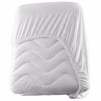 (10 unid) Lençol‑capa em jersey - 100x200cm - Branco / Laranja