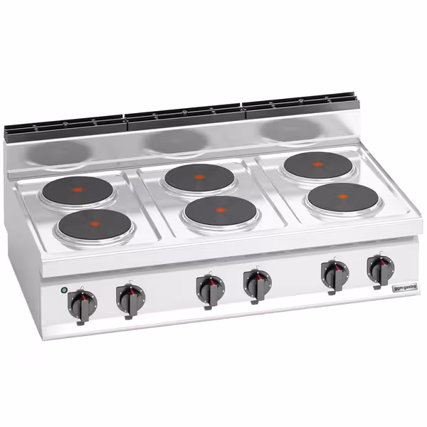 Elektrický sporák - 15,6 kW - 6 plotýnek kulatých